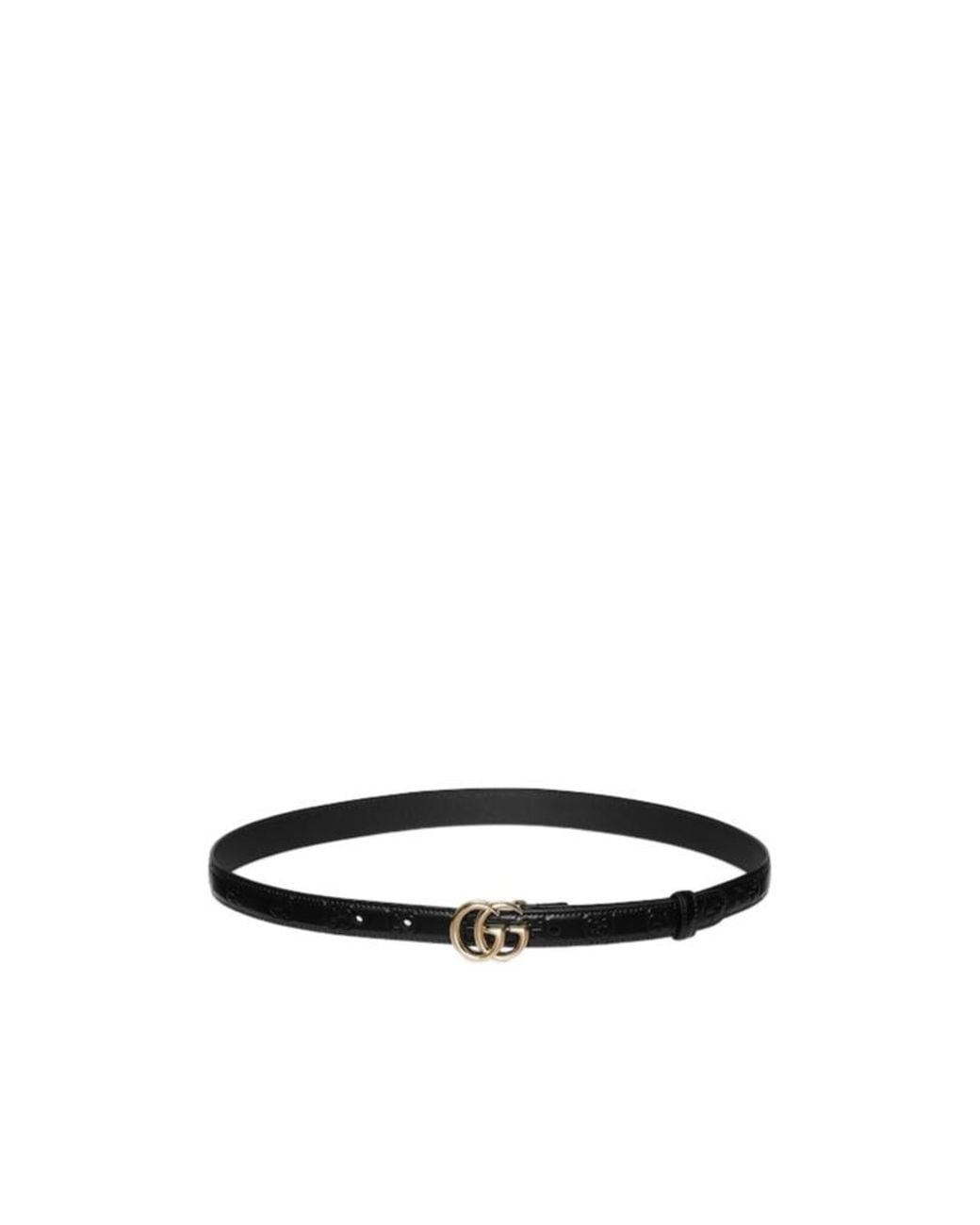 Gucci White Gg Marmont Embossed Belt