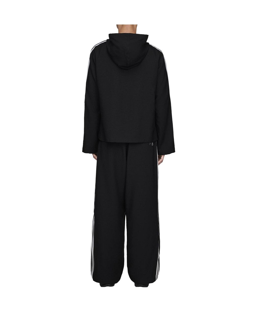 Y-3 Black Fullzip Hooded Jacket for men
