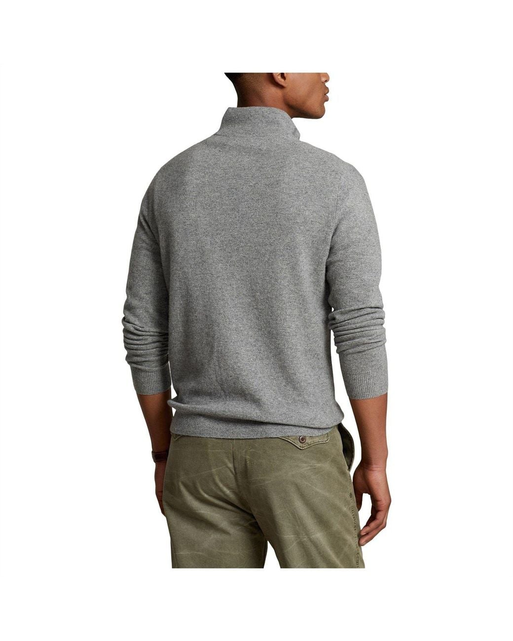Polo Ralph Lauren Gray Quarter Zipper Sweater for men