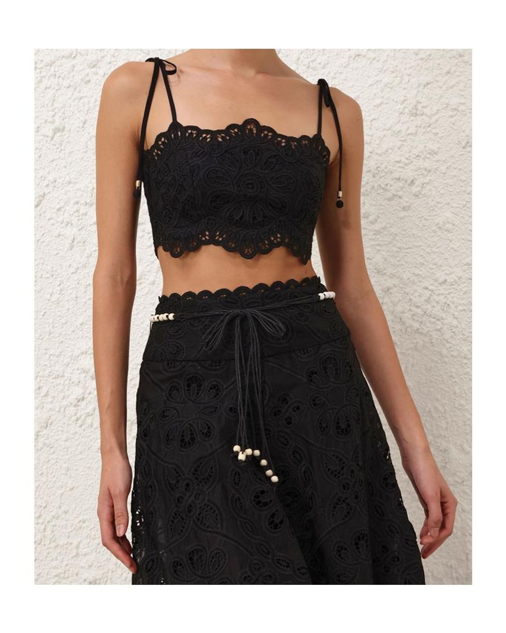 Zimmermann Black Rhiannon Embroidered Bodice