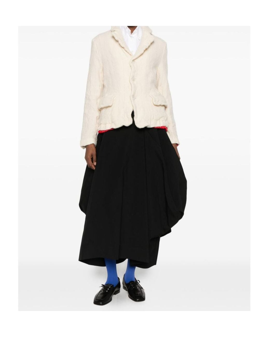 Comme des Garçons White Long-Sleeve Casual Jacket