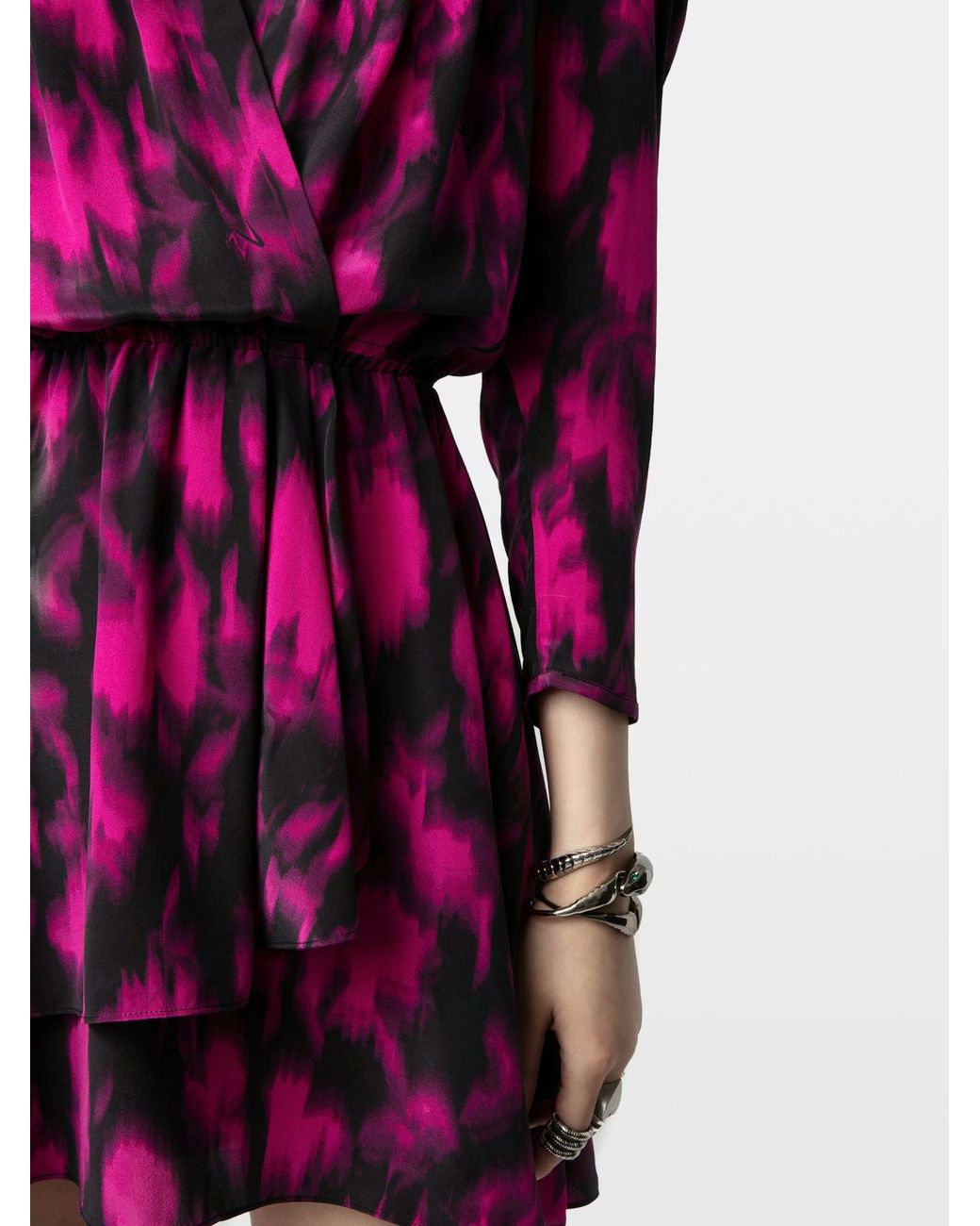 Zadig & Voltaire Purple Rogers Silk Mini Dress