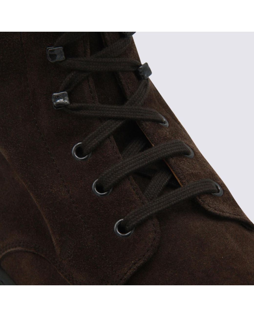 Tod's Black Lace-Up Combat Boots for men