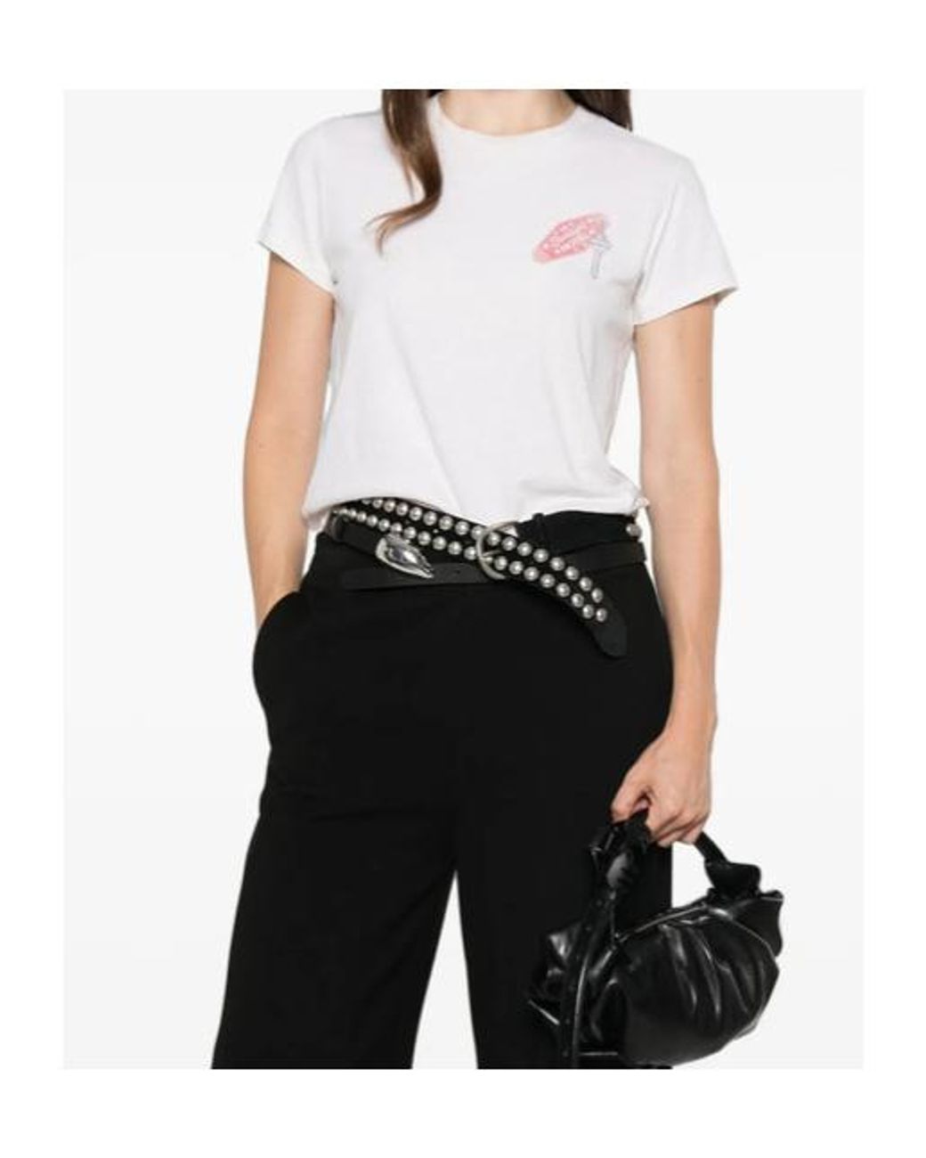Re/done White Crew-Neck T-Shirt