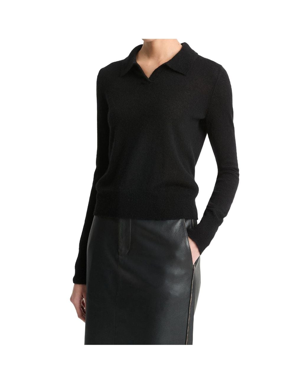 Vince Black Polo Jumper