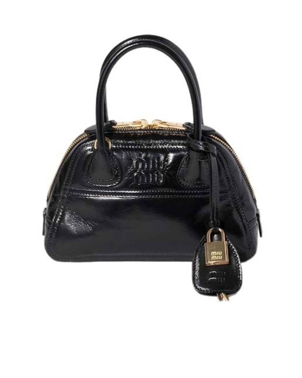 Miu Miu Black Vivant Shiny Leather Mini-Bag
