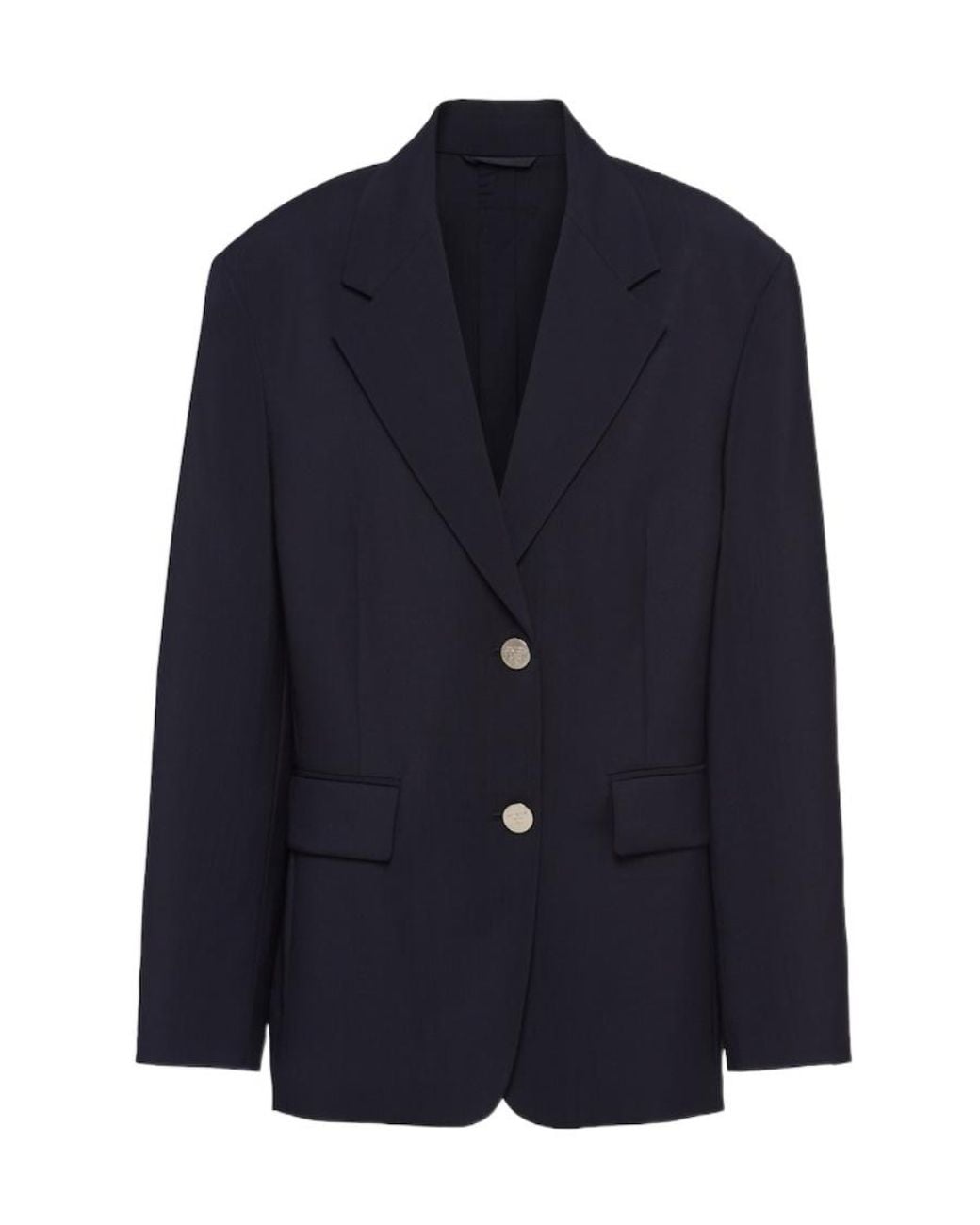 Prada Blue Single-Breasted Tailored Blazer