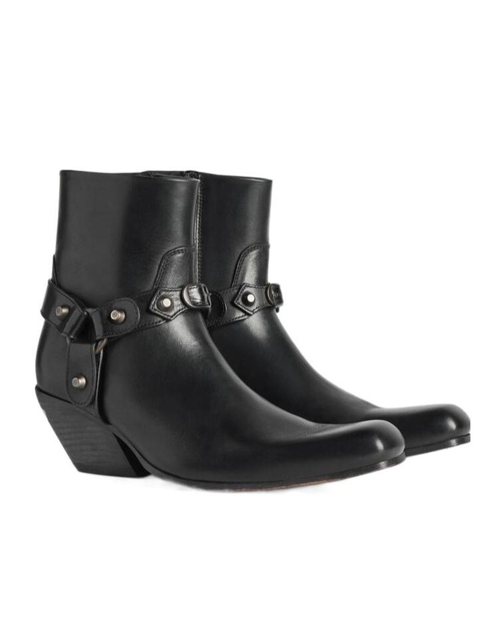 Balenciaga Black Memphis Harness Ankle Boots