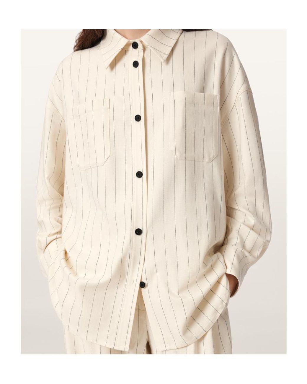 AllSaints Natural Stripe Olga Shirt