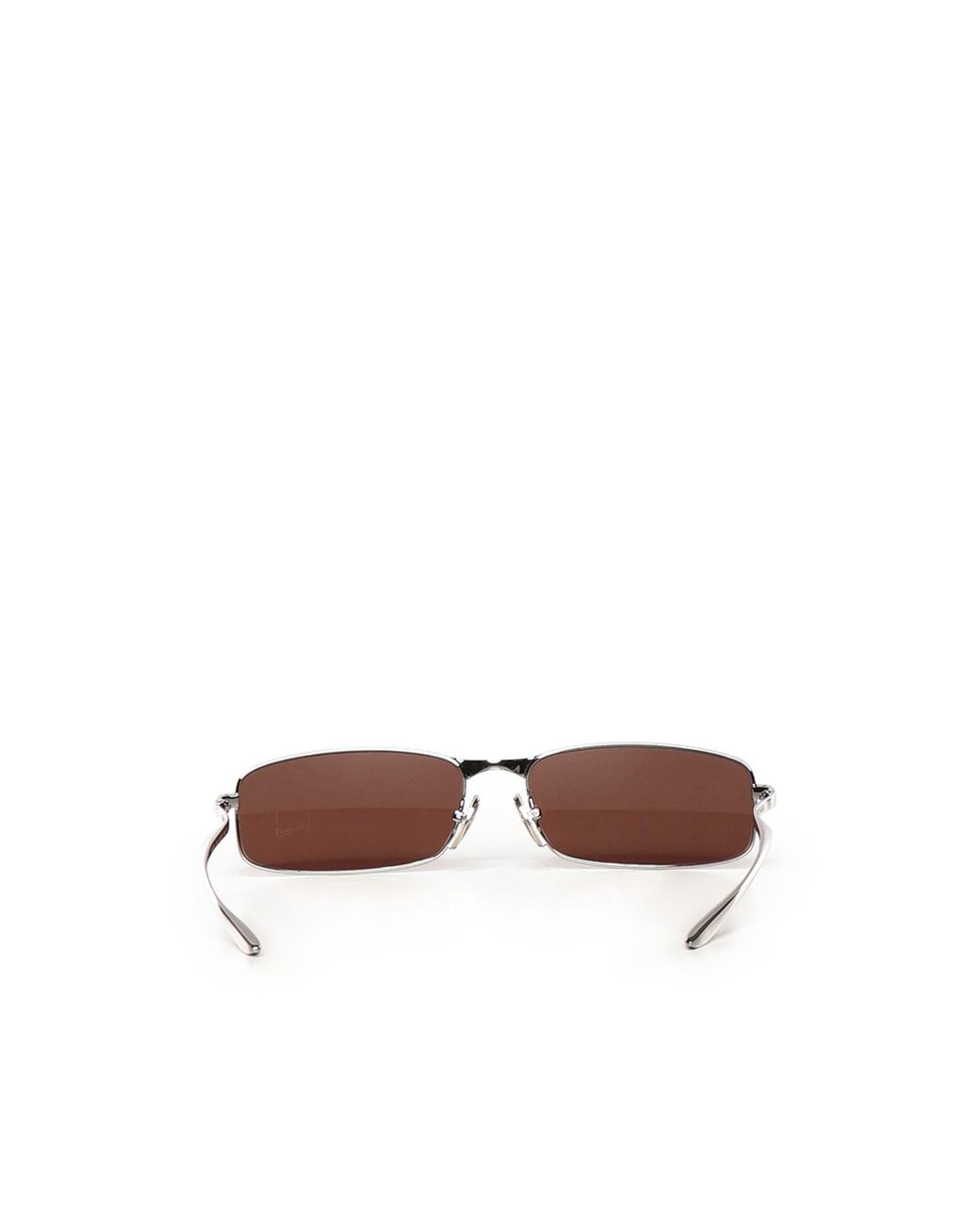 Balenciaga Brown Rectangular Rimless Sunglasses