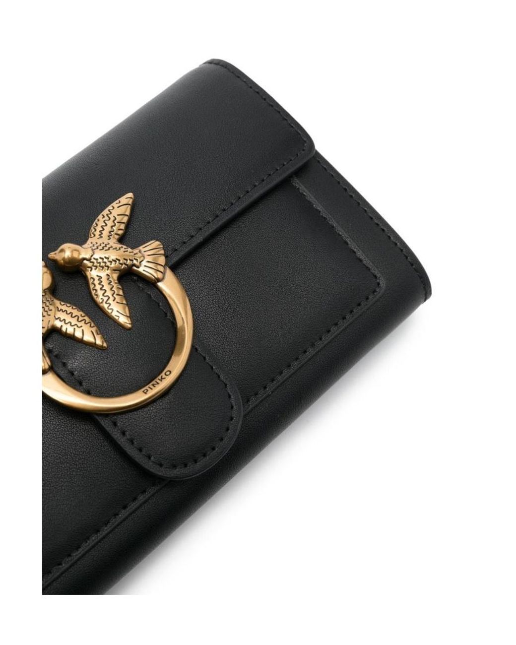 Pinko Black Love One Chain Linked Crossbody Bag