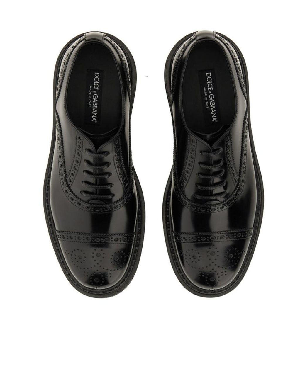 Dolce & Gabbana Black Lace-Up Derby Shoes for men