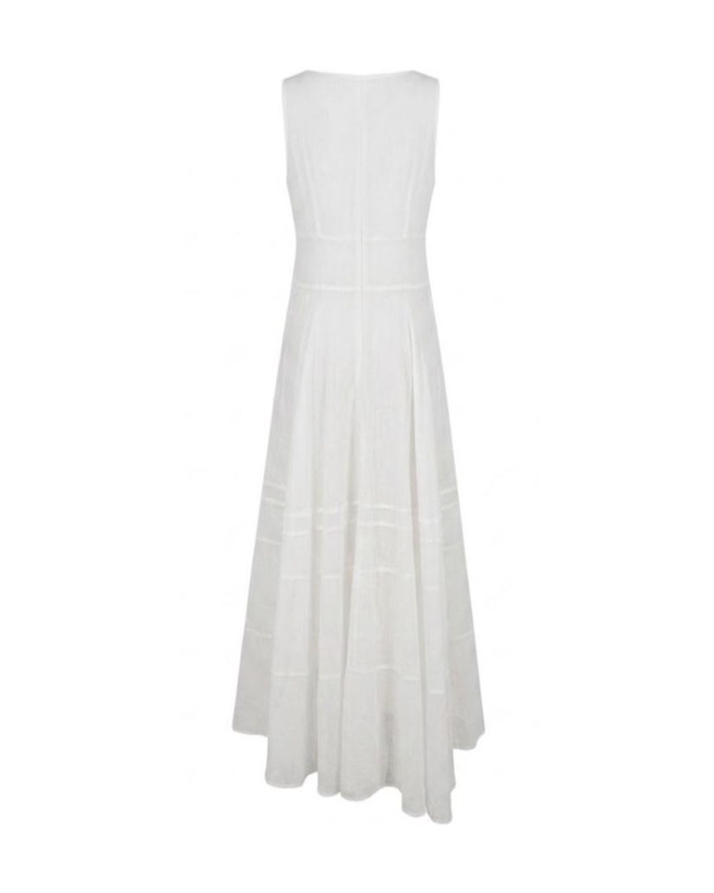 Aspesi White Round Neck Sleeveless Dress