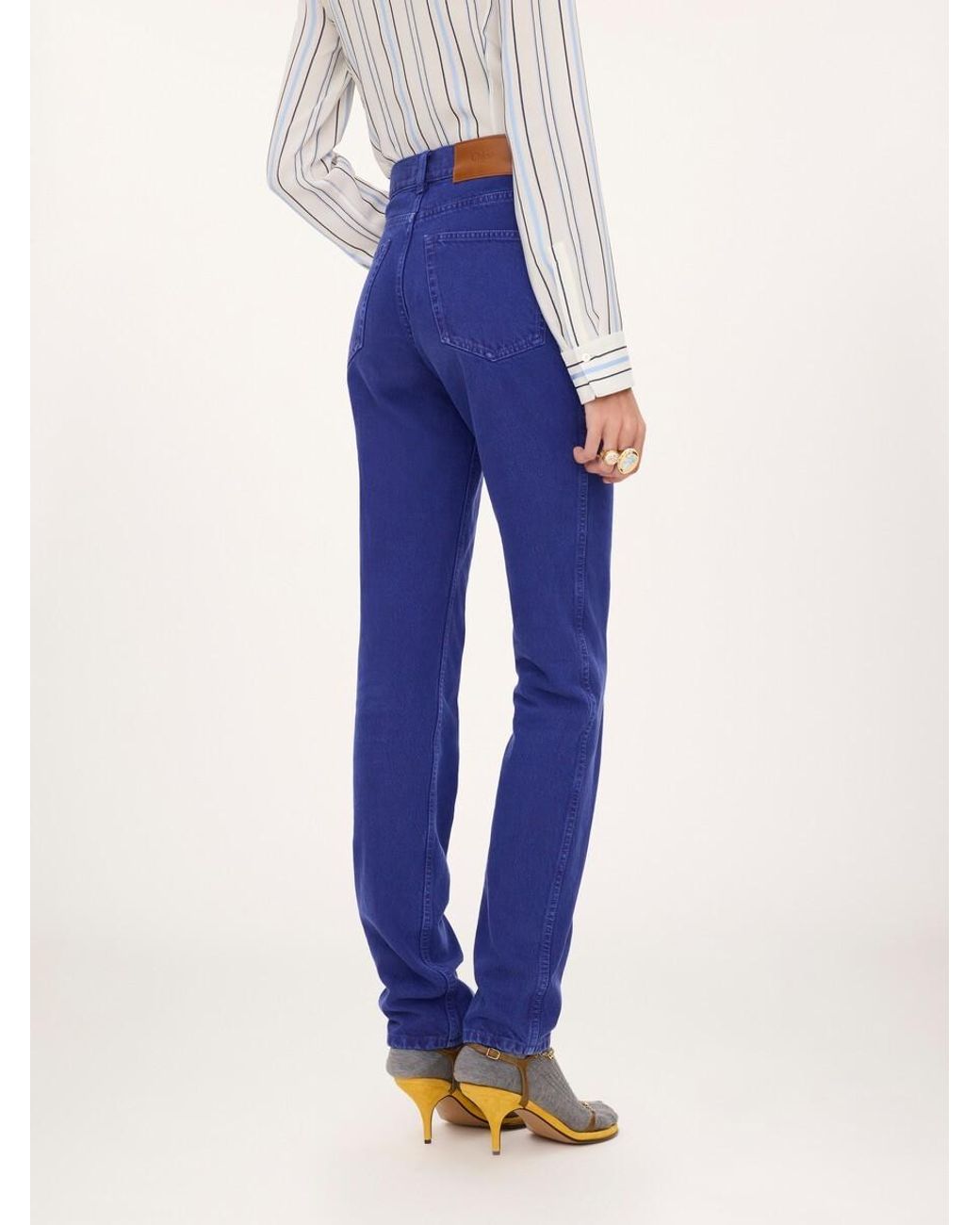 Chloé Blue Chloé High-Rise Straight Jeans