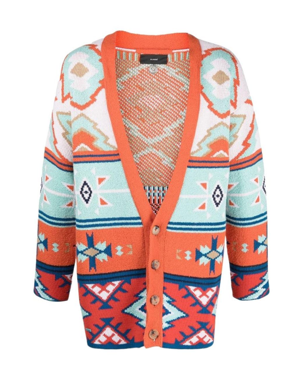 Alanui White Desert Road Jacquard Cardigan for men