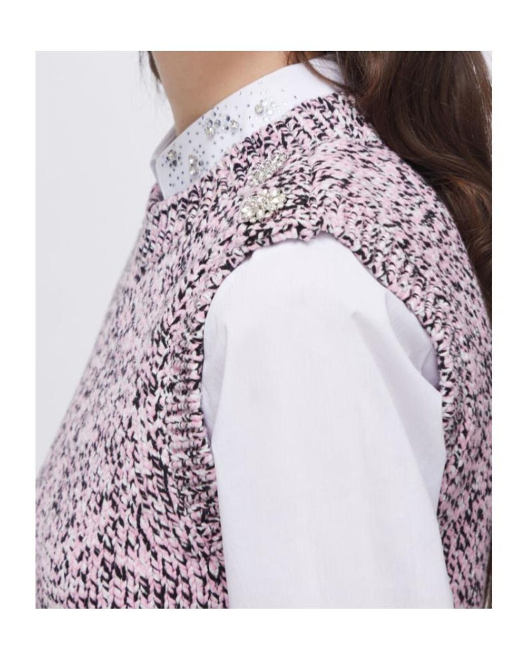 Liu Jo Purple Crystal-Embellished Vest