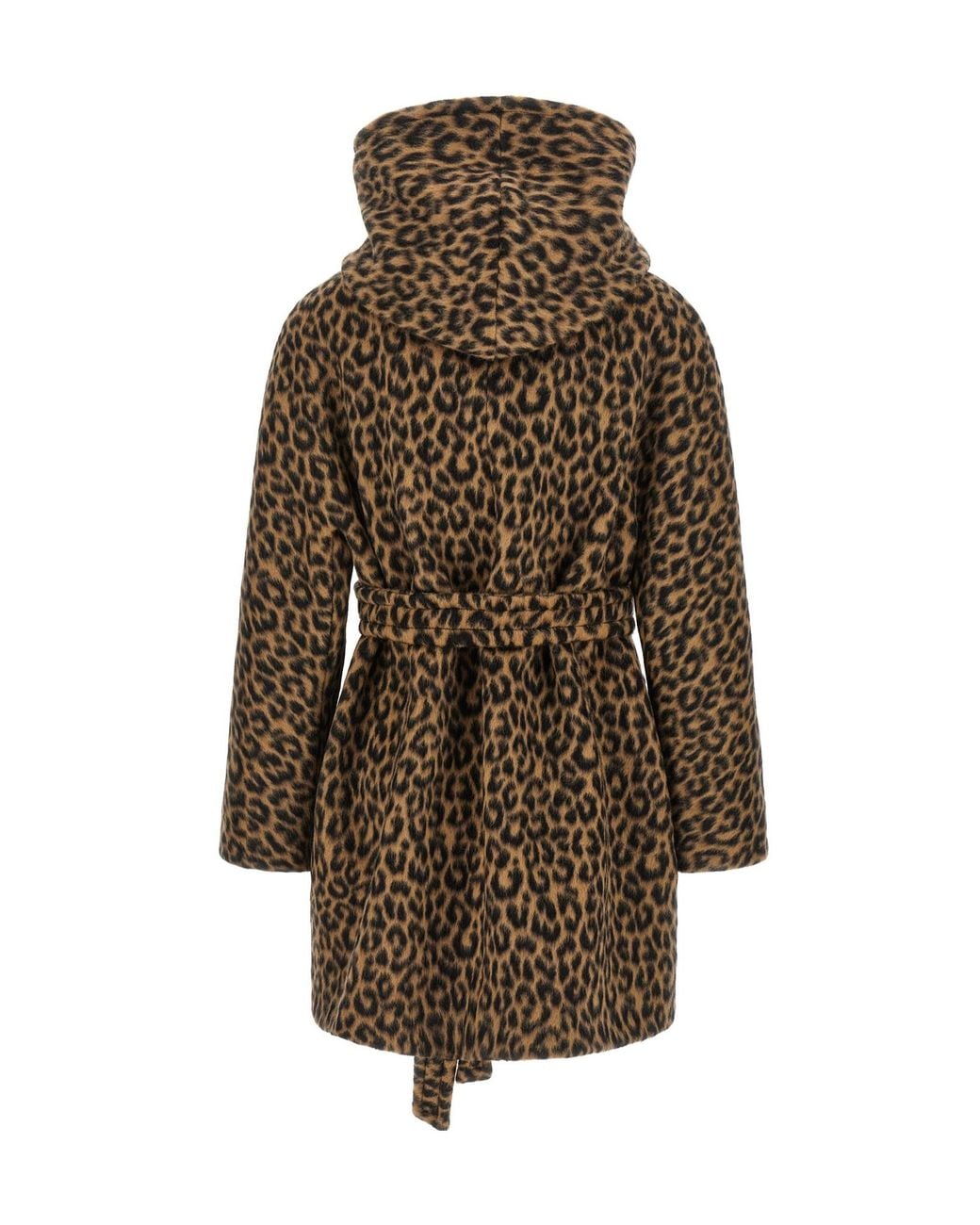 Tagliatore Brown Leopard Printed Jilly Coat