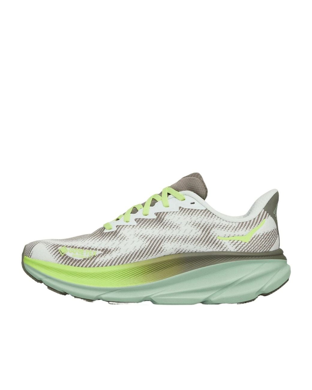 Hoka One One Green Clifton 9 Gtx Lace-Up Sneakers for men
