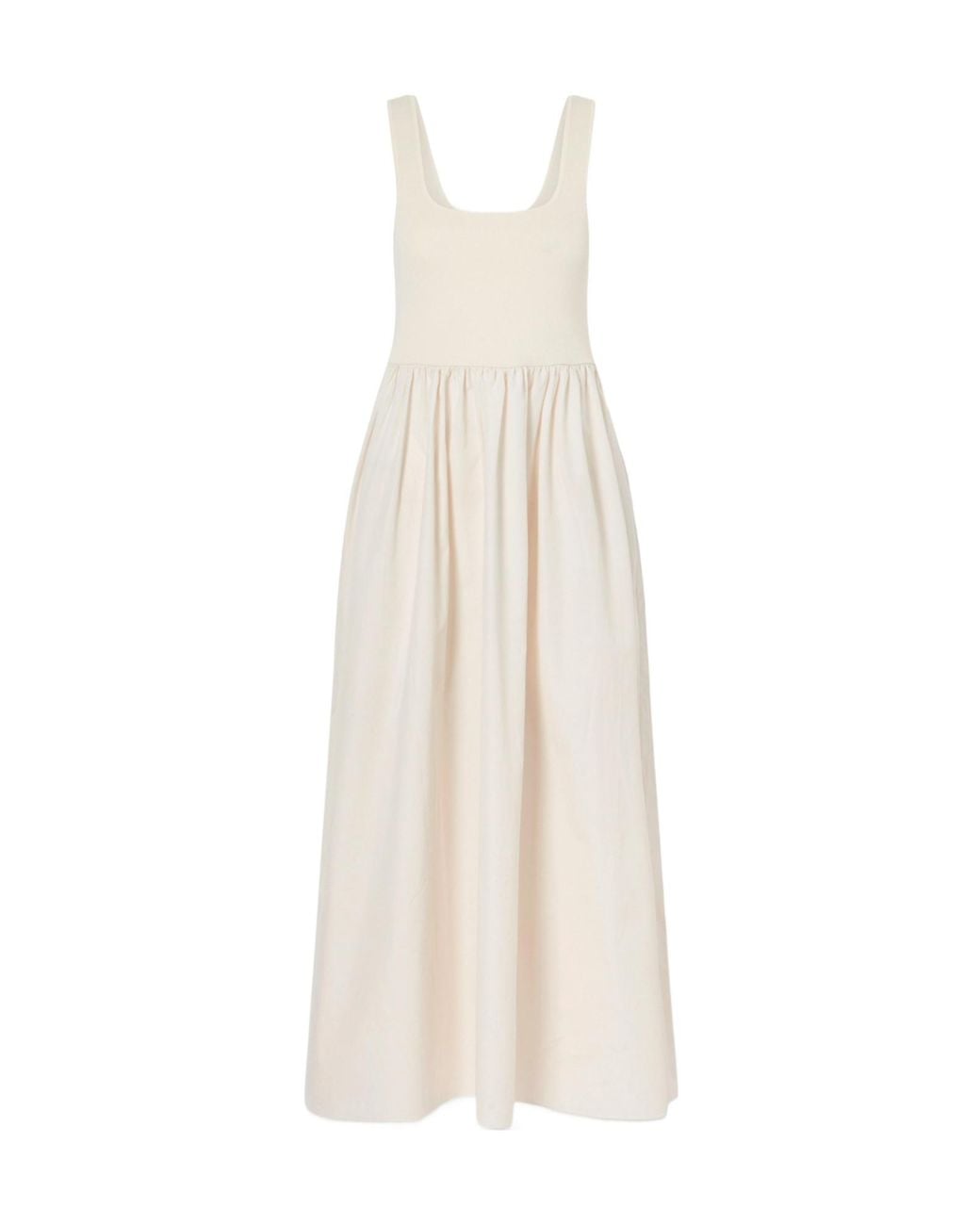 Matteau White Stretch-Knit Maxi Dress