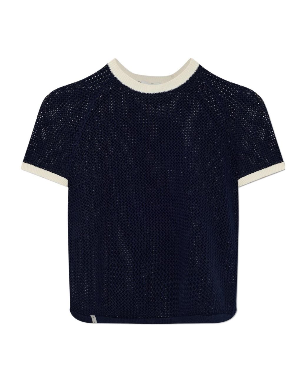 The Upside Blue Fenway Mesh Knit Top