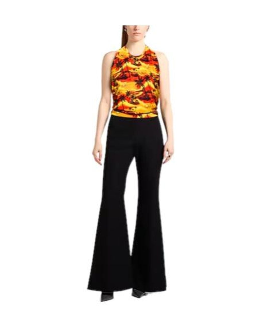 Balenciaga Orange Printed Camisole Tank Top