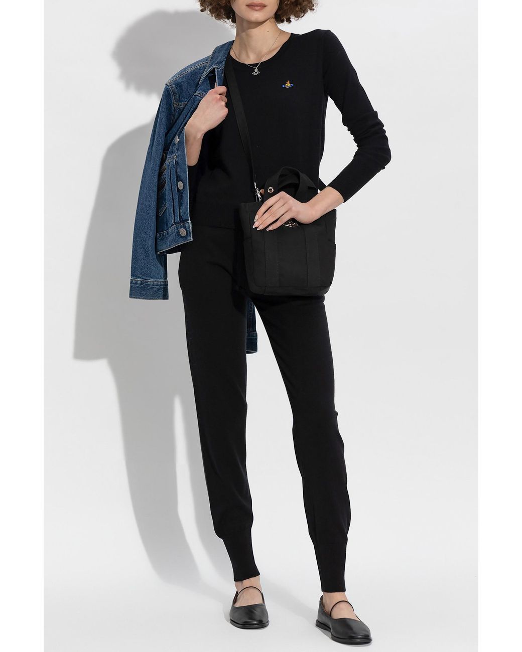 Vivienne Westwood Black Logo-Embroidered Knitted Sweatpants