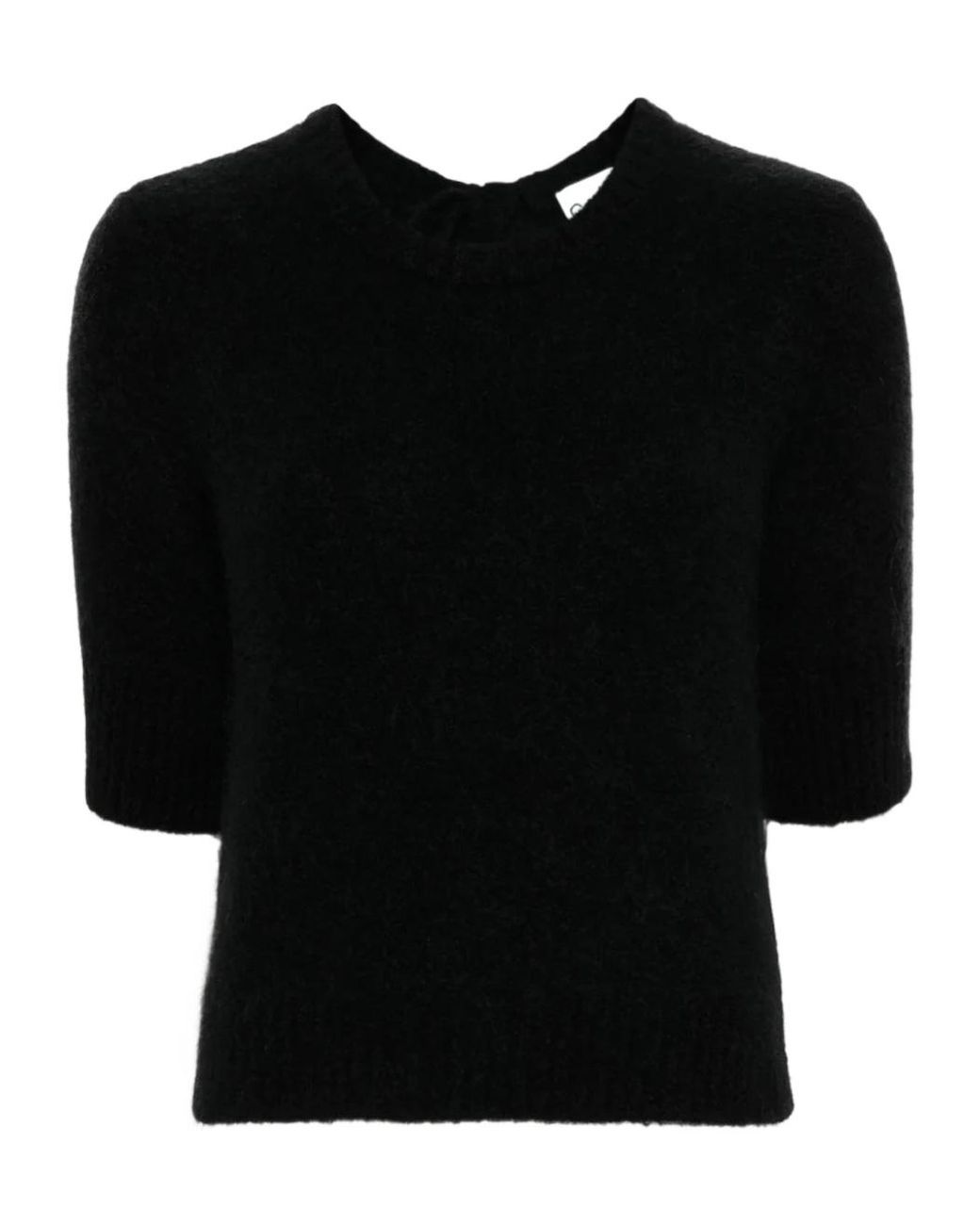 Ganni Black Strap Back Sweater