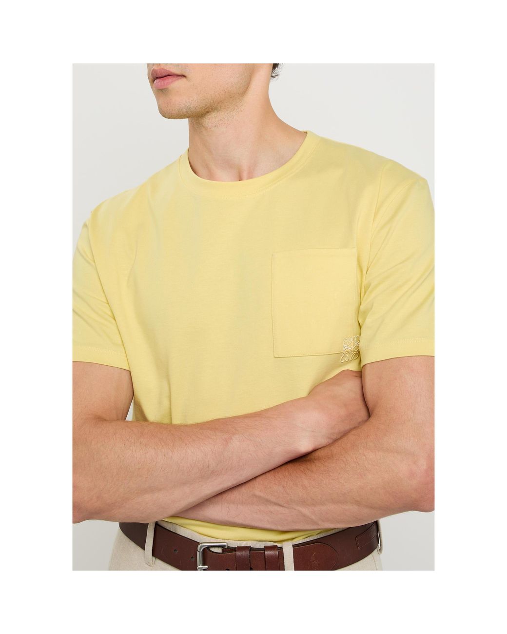Loewe Yellow Cotton Short-Sleeve T-Shirt for men