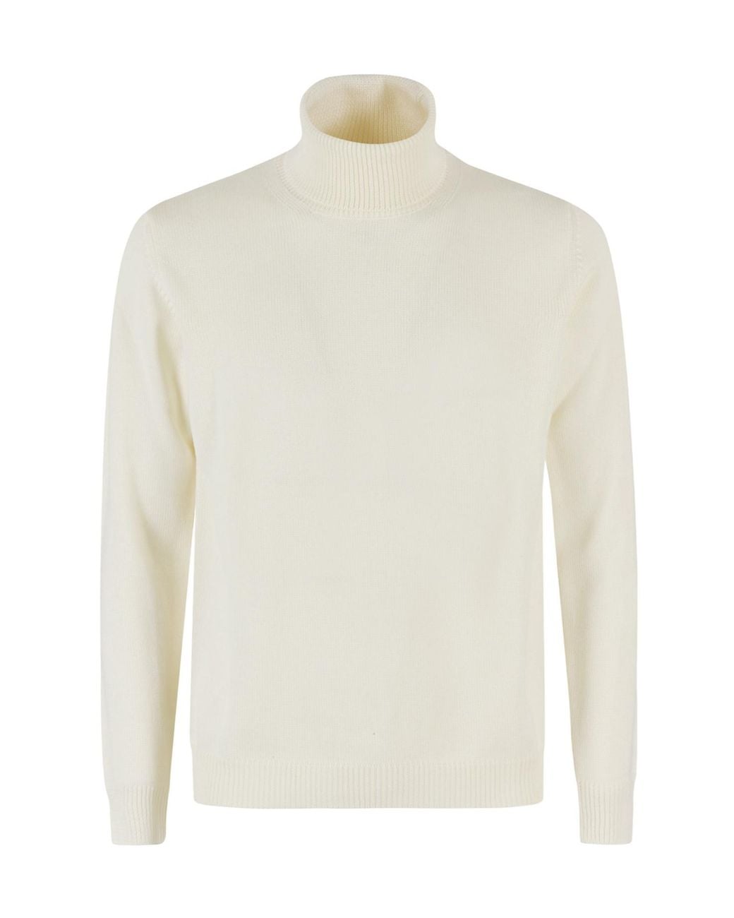 Roberto Collina White Turtleneck Long Sleeve Sweater for men