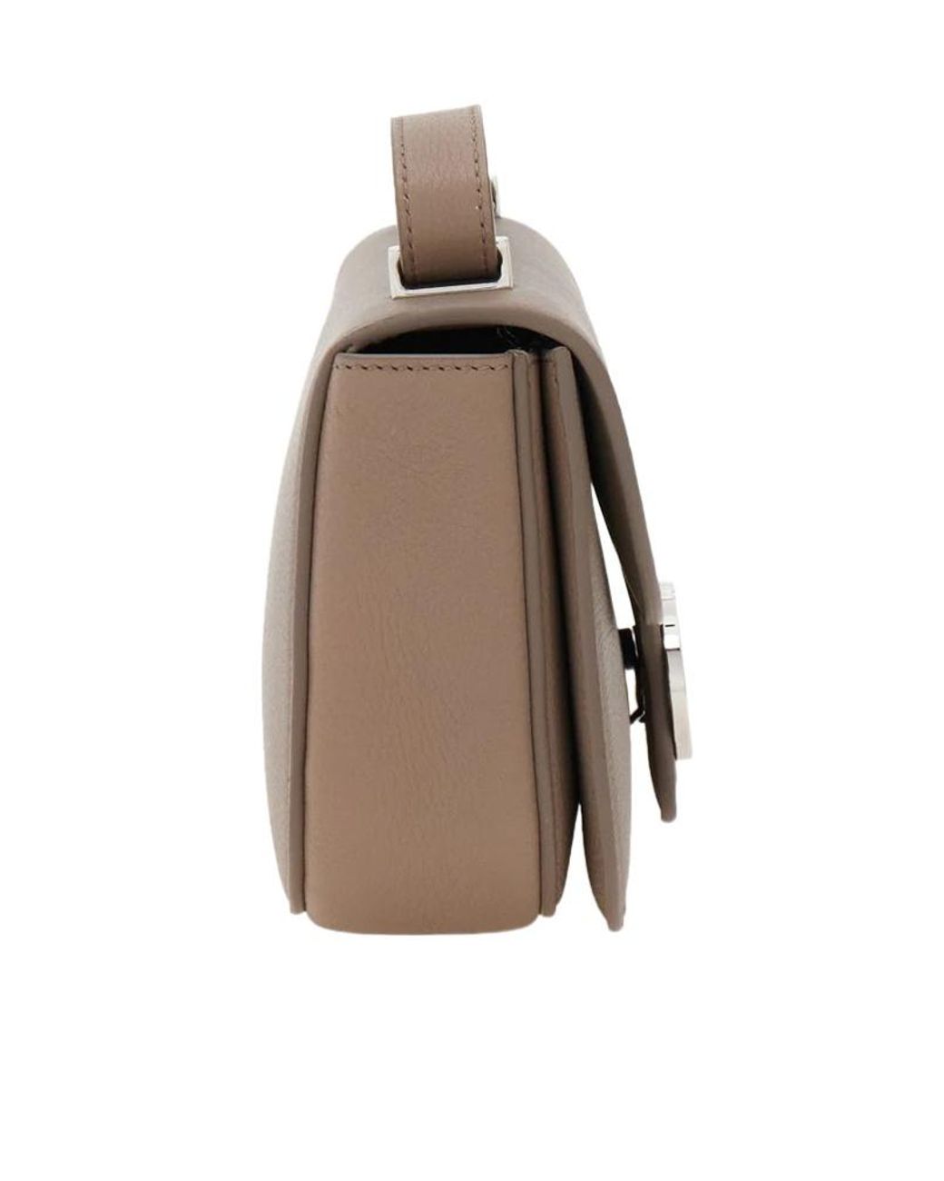 Ferragamo Brown Double Gancini East-West Crossbody Bag