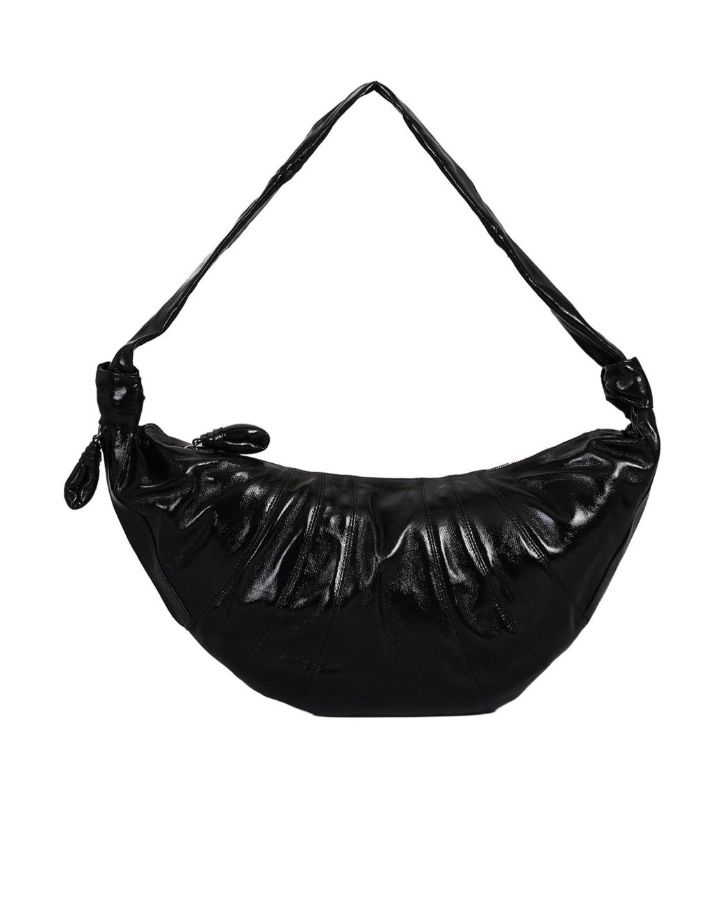 Lemaire Black Knot Detailed Large Croissant Shoulder Bag
