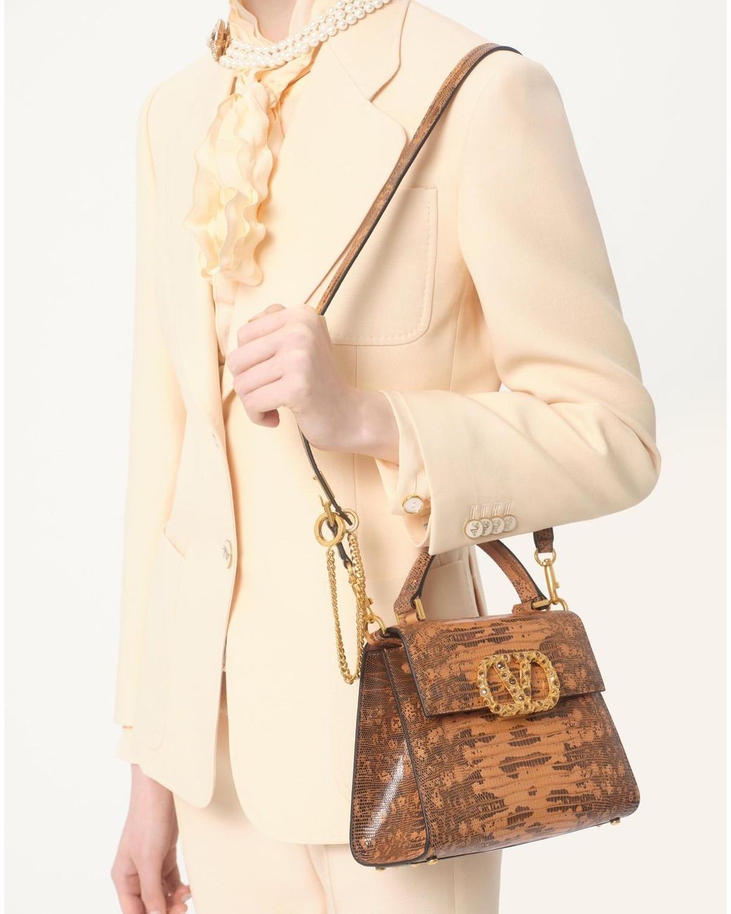 Valentino Natural Crepe Couture Single-Breasted Blazer