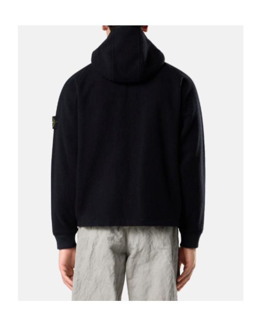 Stone Island Blue Logo Patch Hooded Jacket for men