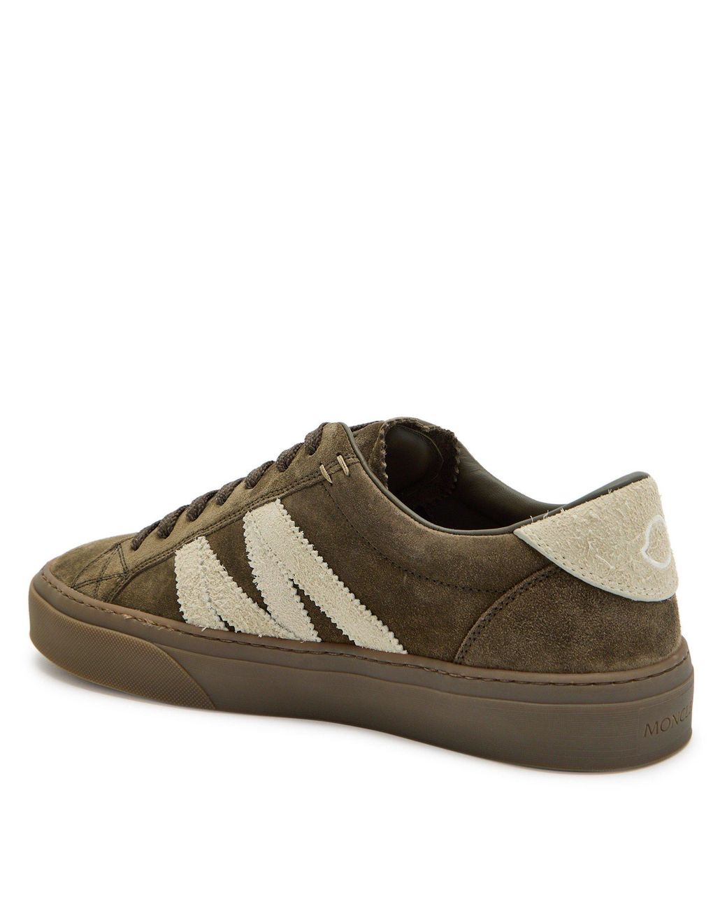 Moncler Brown Suede Low-Top Trainers for men