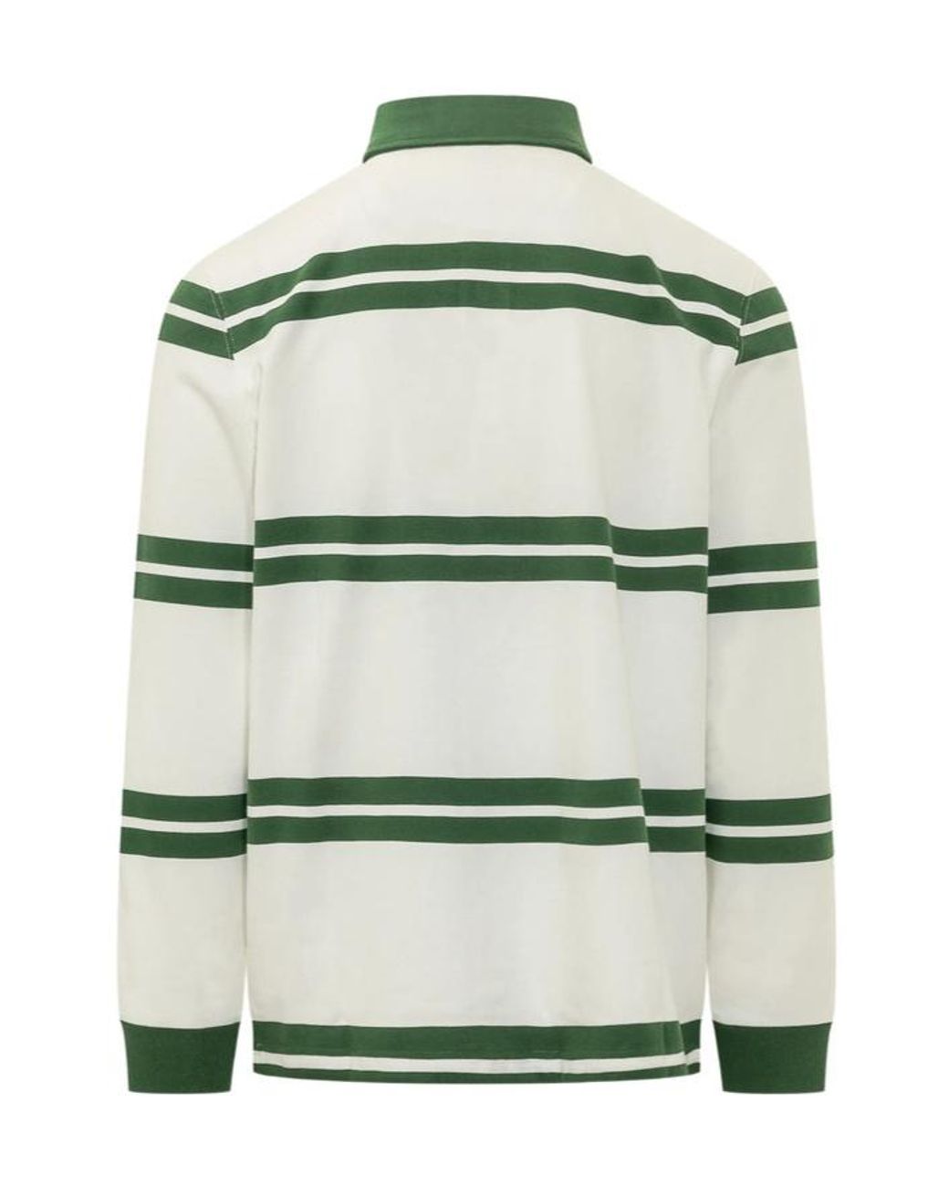 Drole de Monsieur Green Long-Sleeve Polo Shirt for men