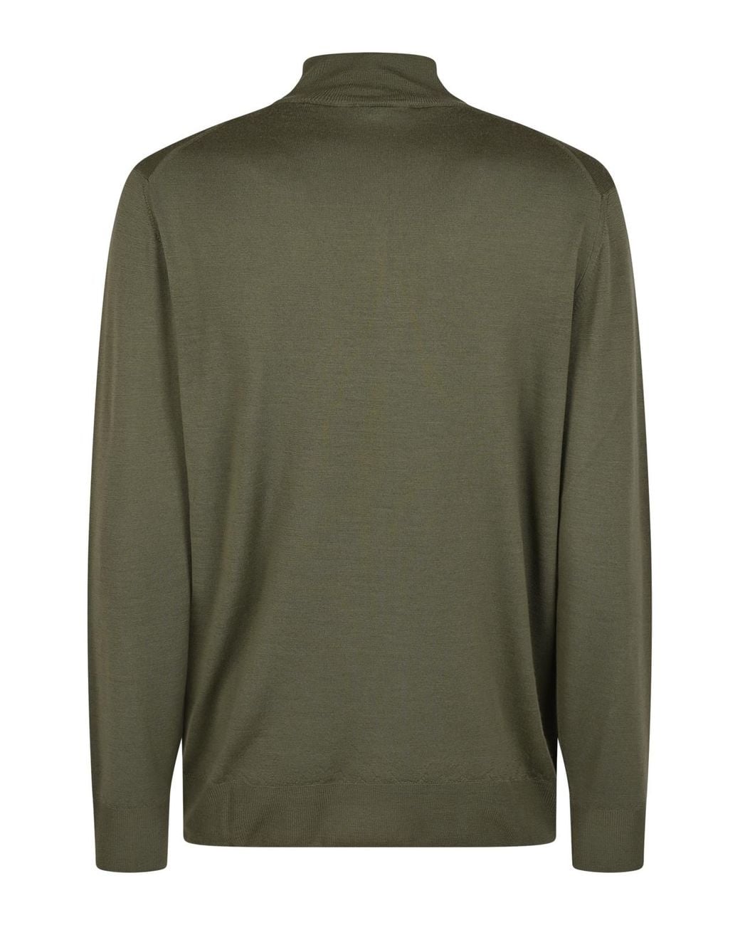 Canali Green Half-Zip Sweater for men