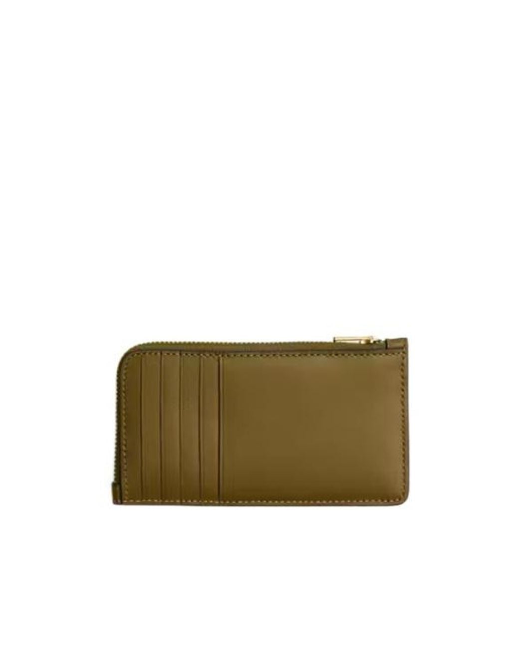 COACH Green Zipped Leather Cardholder