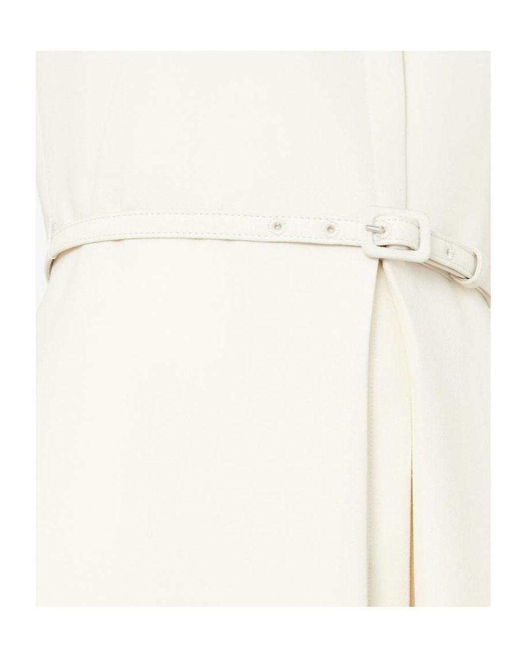 Fendi White Short Sleeved Belted Shirt Dress