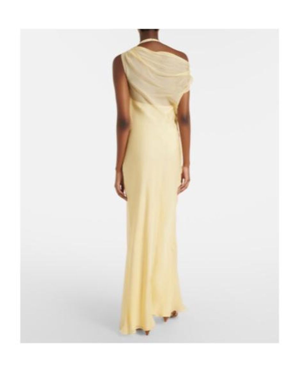 Sir White Strobe Off-Shoulder Maxi Dress