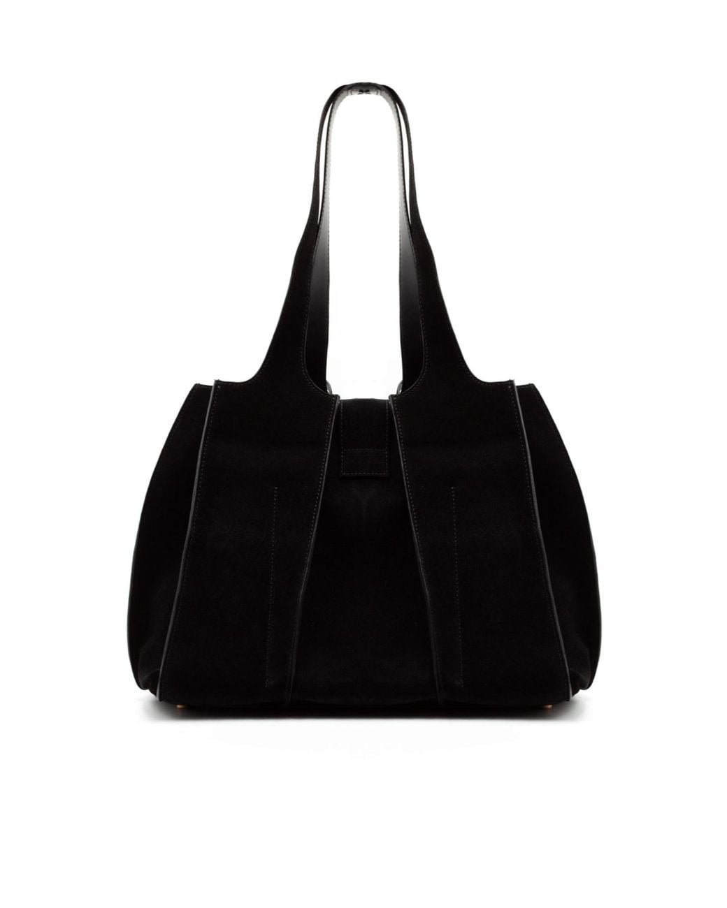 Roberto Festa Black Eloise Ribbed Tote Bag