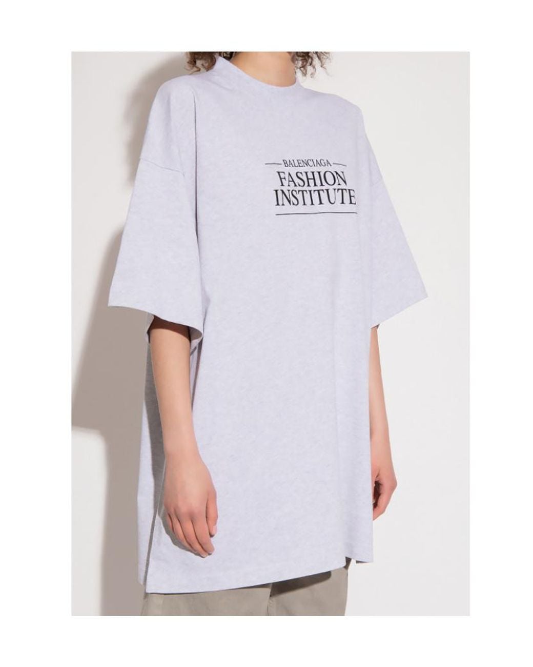 Balenciaga White Fashion Institute Oversized T-Shirt
