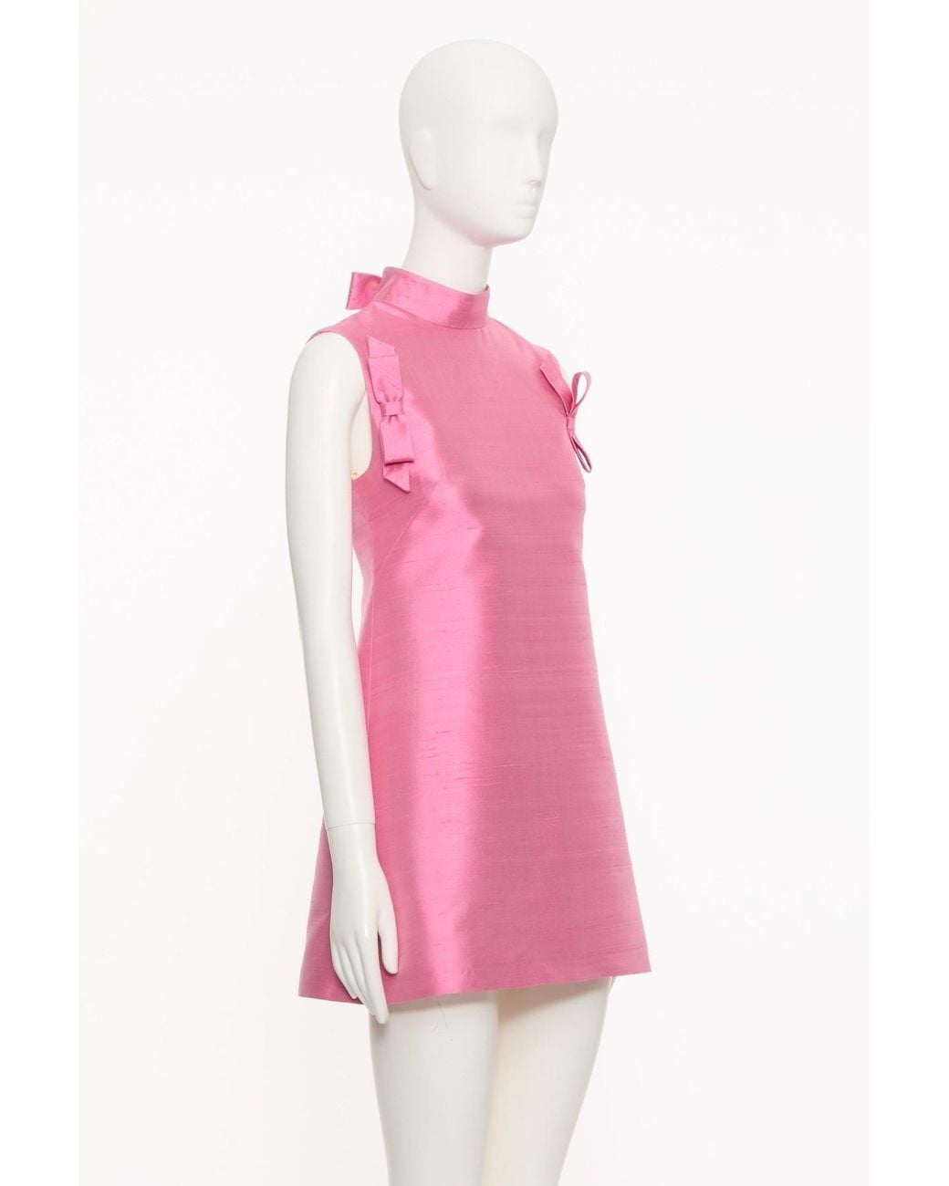 Valentino Pink Bow-Detail Mini Dress