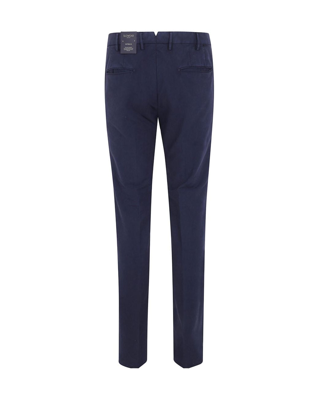 Incotex Blue Pressed-Crease Trousers for men