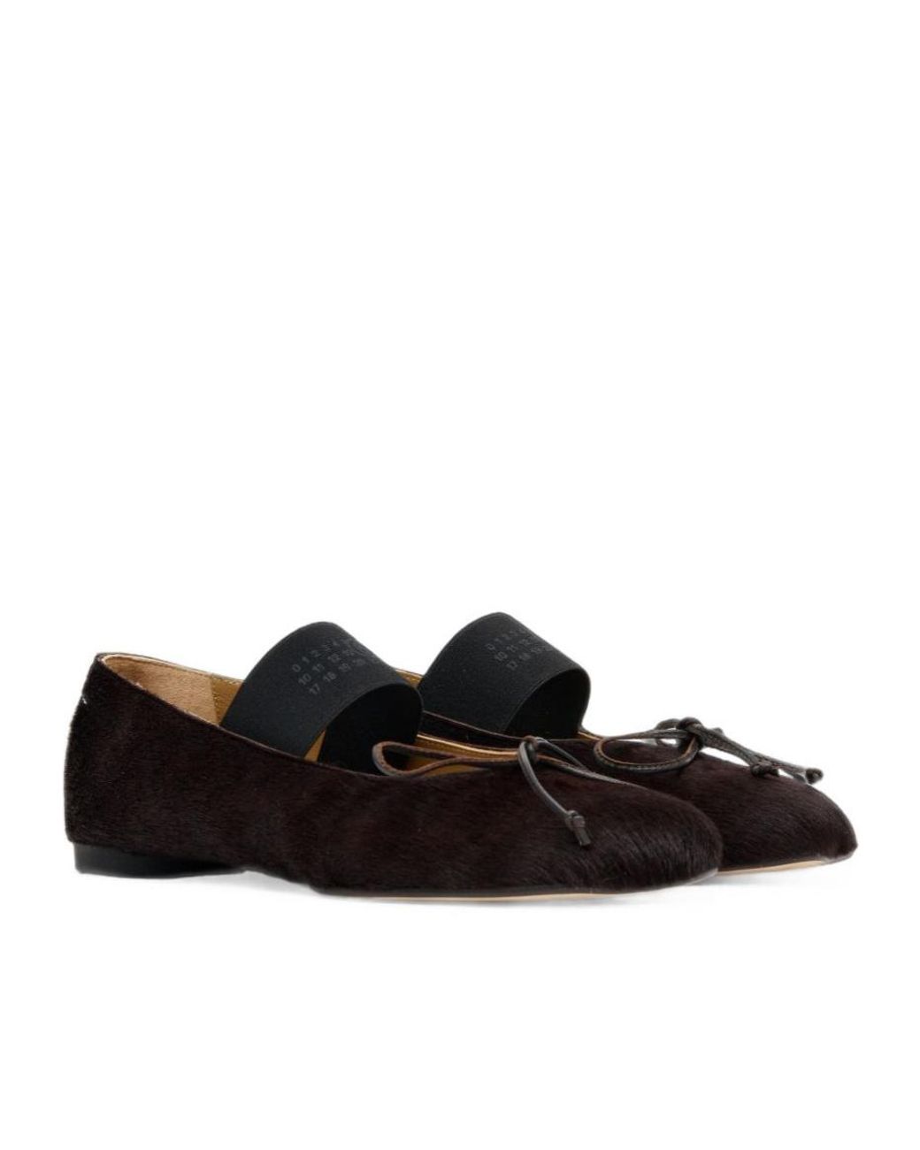 MM6 by Maison Margiela Black Anatomic Elastic Ballet Flats