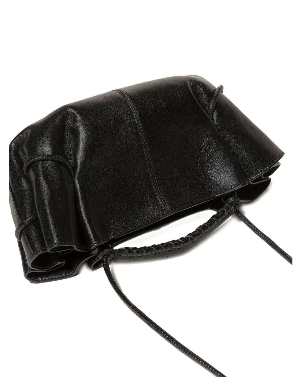 Hereu Black Knotted-Handle Shoulder Bag