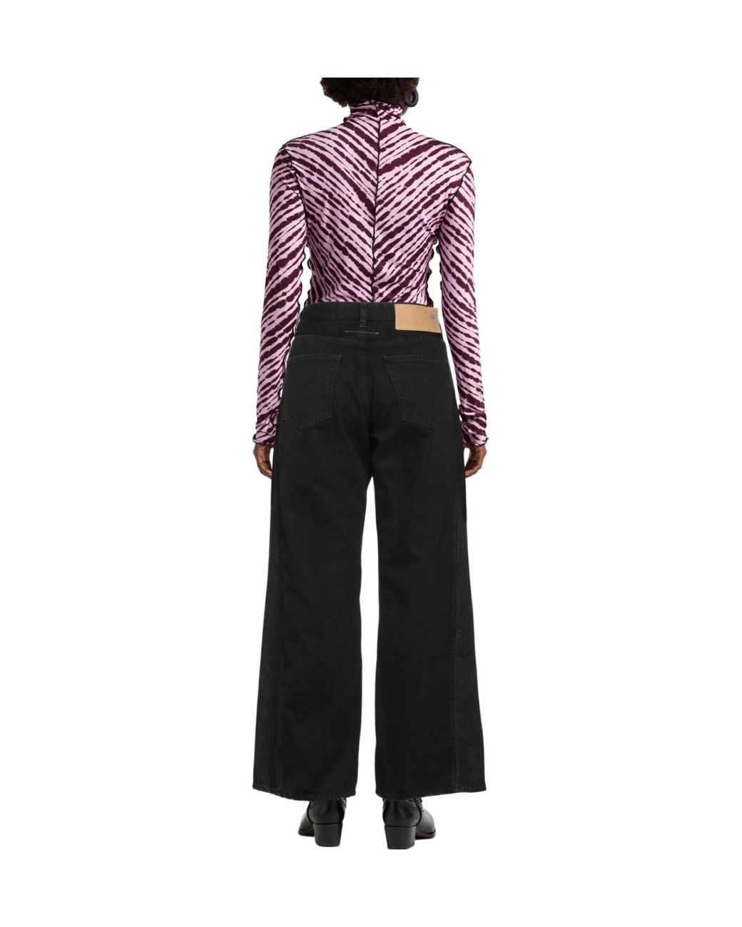 MM6 by Maison Margiela Black Colorful Flare Jeans