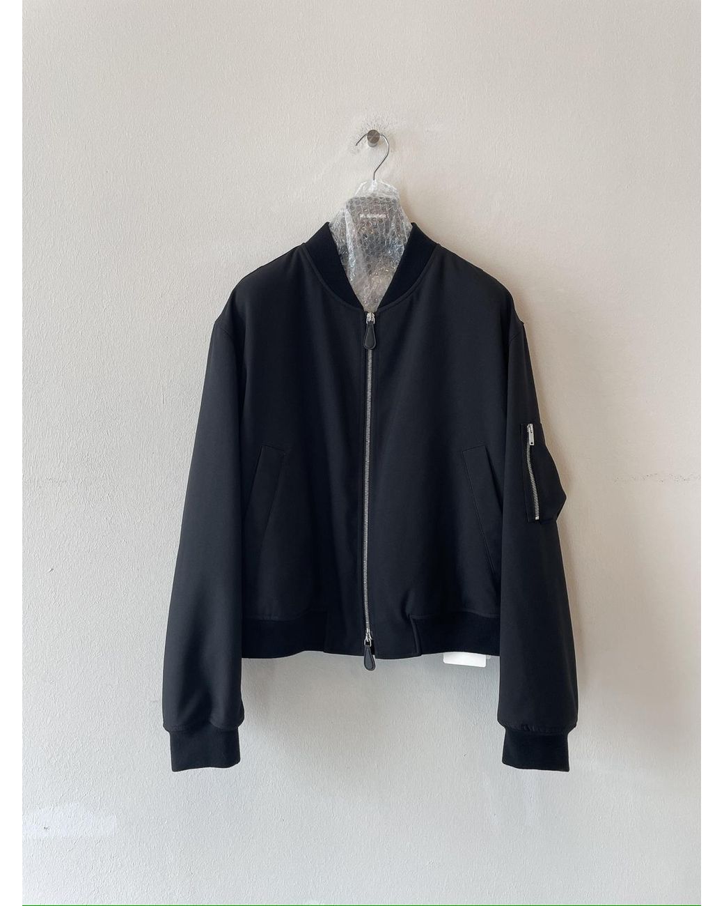 Jil Sander Blue Padded Bomber Jacket for men