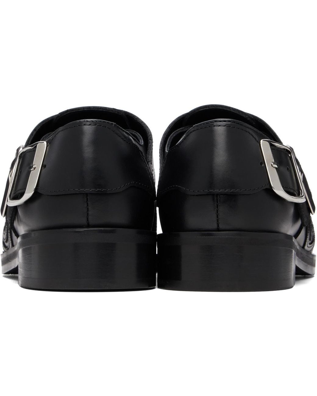 STEFAN COOKE Black Braided Biker Derby Shoes for men