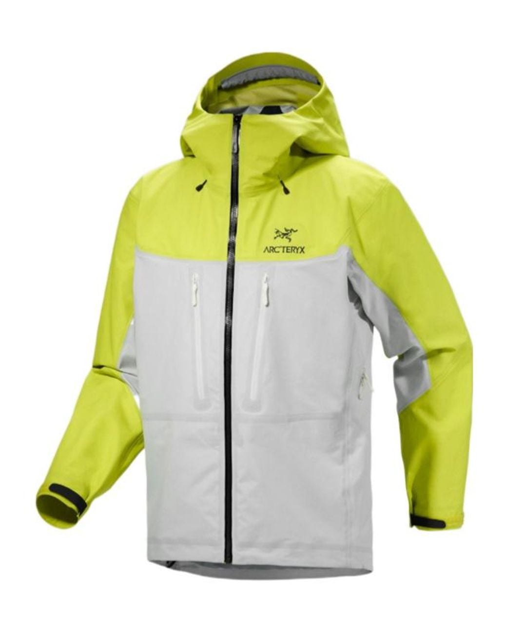 Arc'teryx Yellow Colorblock Hooded Jacket for men