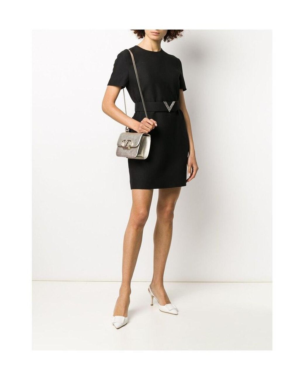 Valentino Black Logo Dress